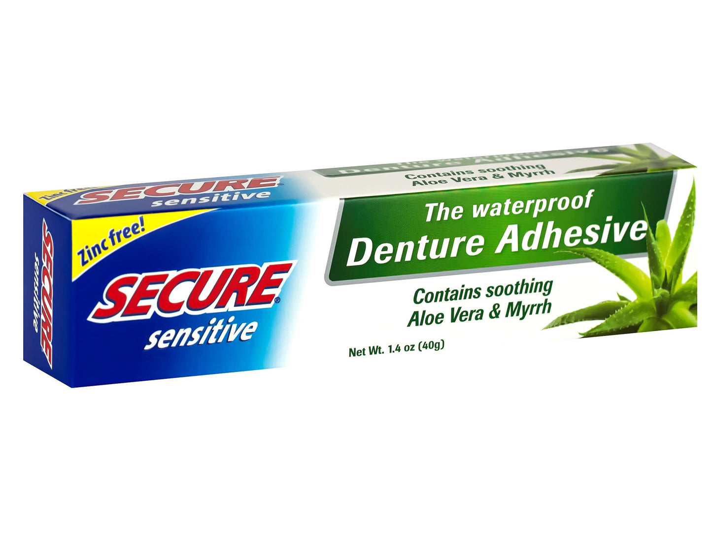 Secure Sensitive Denture Adhesive 1.4 oz (40 g) - Waterproof & Gentle