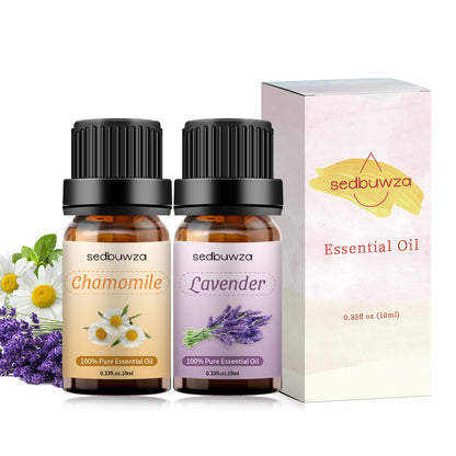 Sedbuwza Lavender Chamomile Essential Oil Set 2x10 ml | Diffuser & Aromatherapy