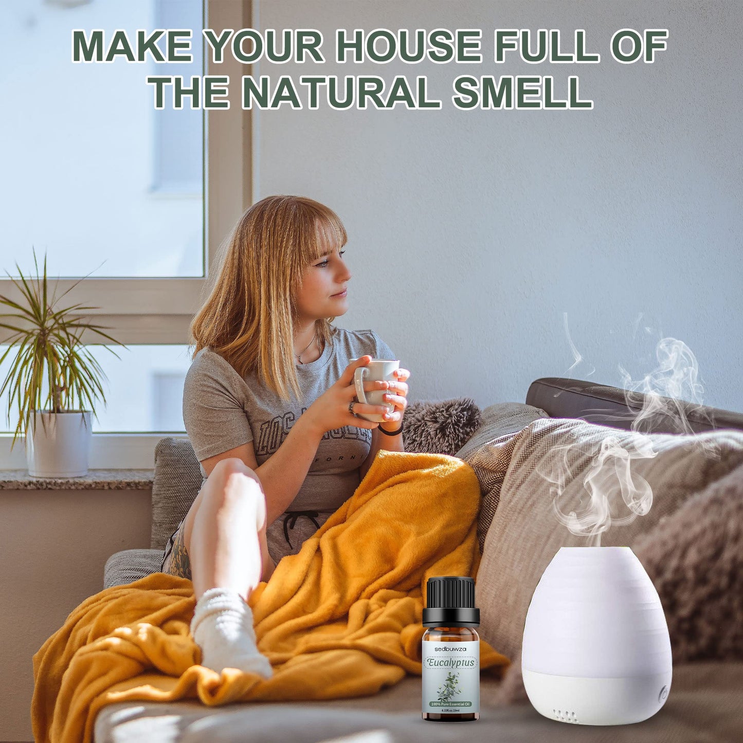 Sedbuwza Eucalyptus Essential Oil – Pure Organic Fragrance for Diffuser & Soap