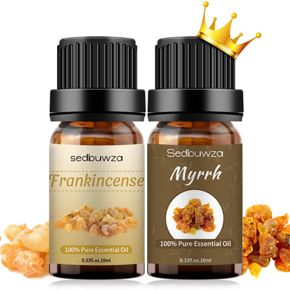 Sedbuwza Myrrh & Frankincense Essential Oil Set - 2 x 10ml for Diffuser
