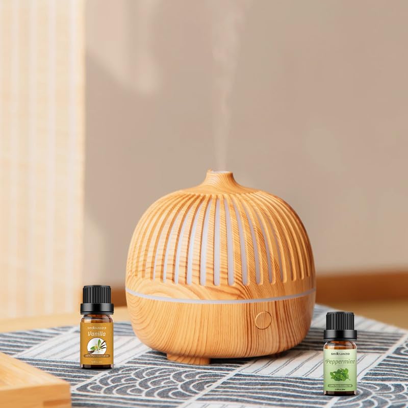 Sedbuwza Vanilla Peppermint Essential Oil Set – 2 x 10 ml for Diffuser, Aromatherapy & DIY