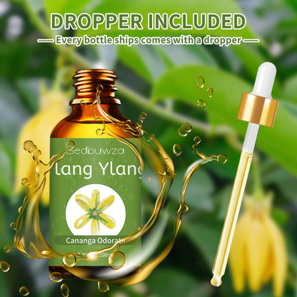 Sedbuwza Ylang Ylang Essential Oil - 100% Pure, 3.38 oz Aromatherapy Oil