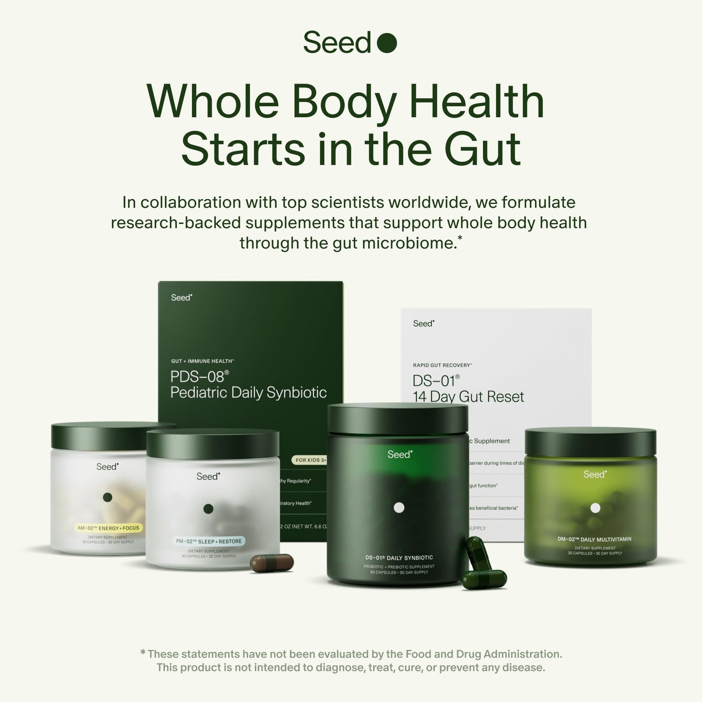Seed DM-02 Daily Multivitamin – 100% DV Essentials for Immune, Bone, Hair & Nails (Vegan, 30-Day)