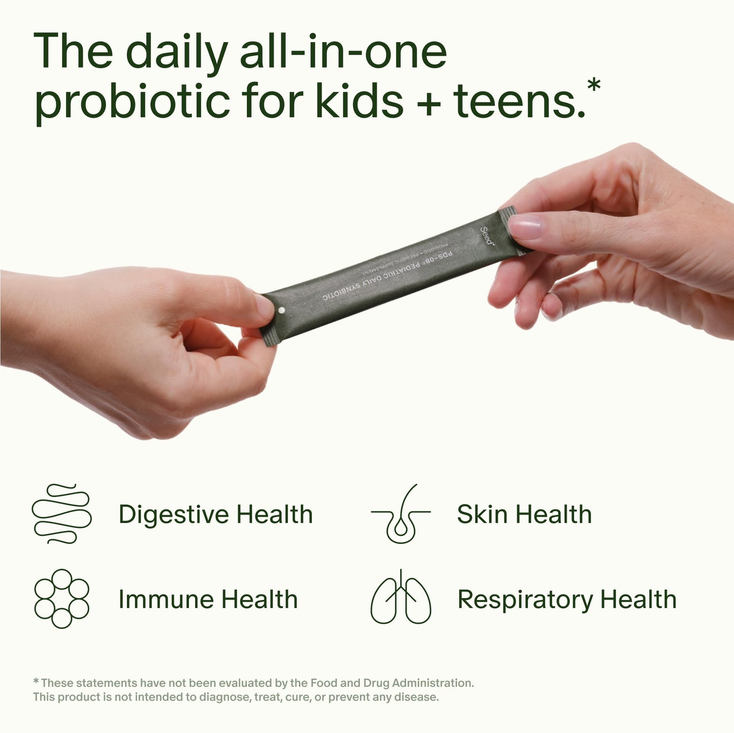 Seed PDS-08 Pediatric Daily Synbiotic for Kids 3–17 | Fiber-Based Prebiotic & Probiotic
