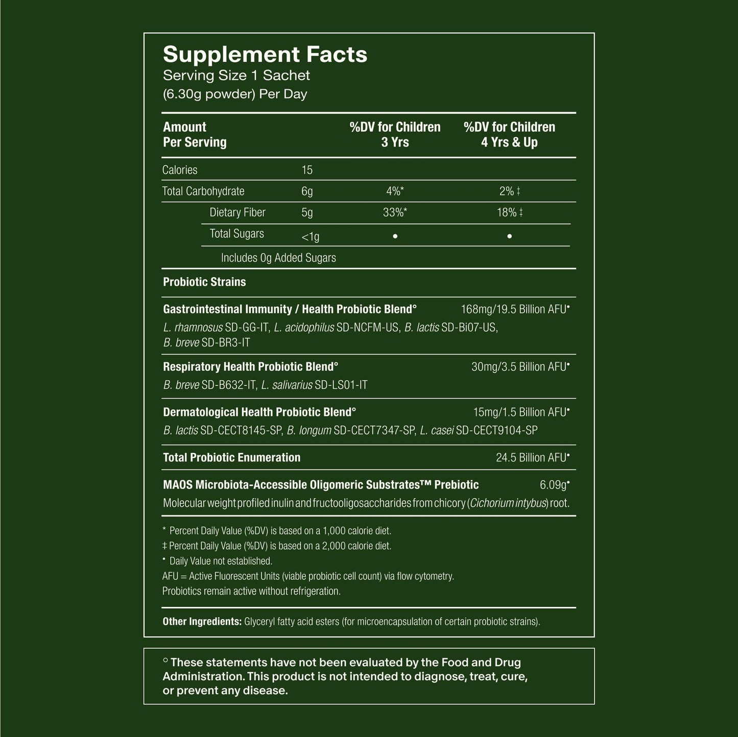Seed PDS-08 Pediatric Daily Synbiotic for Kids 3–17 | Fiber-Based Prebiotic & Probiotic