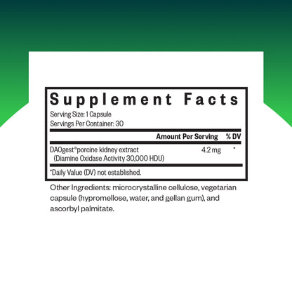 Seeking Health DAO Enzyme – Histamine Digest Support, 30 Capsules