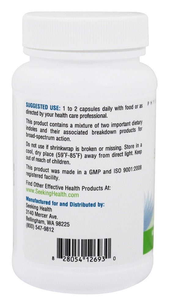 Seeking Health DIM & I3C – Supports Healthy Estrogen Metabolism & Liver Health | 400 mg, 60 Capsules
