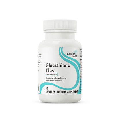 Seeking Health Glutathione Plus – 100 mg S-Acetyl-L Glutathione with Cofactors | Immune & Detox Support | 60 Capsules