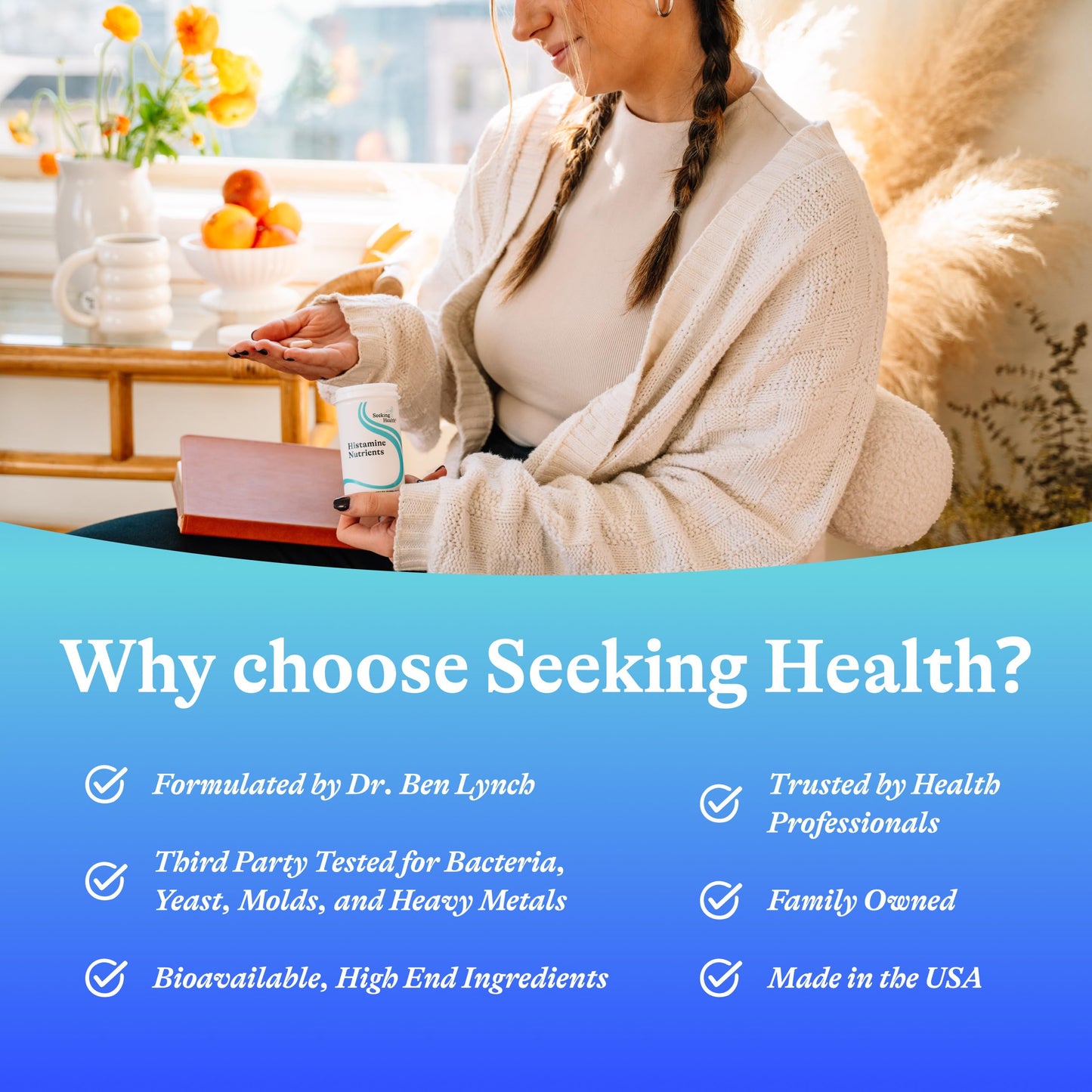 Seeking Health Histamine Nutrients | Seasonal Histamine Support with B1, B3 & Zinc - 60 Capsules