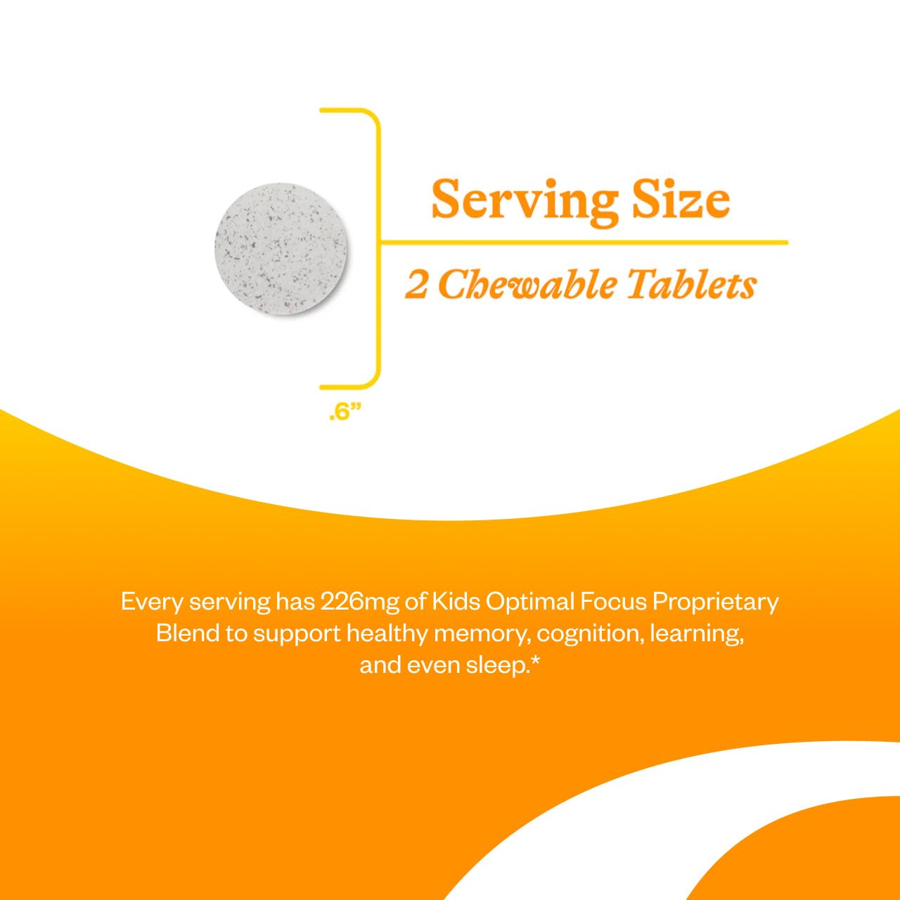 Seeking Health Kids Optimal Focus – Calming Supplement for Children | Focus, Sleep & Healthy Mindset | 60 Chewable Tablets (30 Servings)