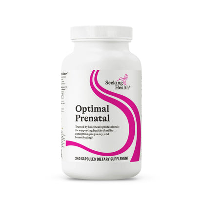 Seeking Health Optimal Prenatal - Vegetarian Prenatal Vitamin with B12, L-Methylfolate & Choline - 240 Capsules