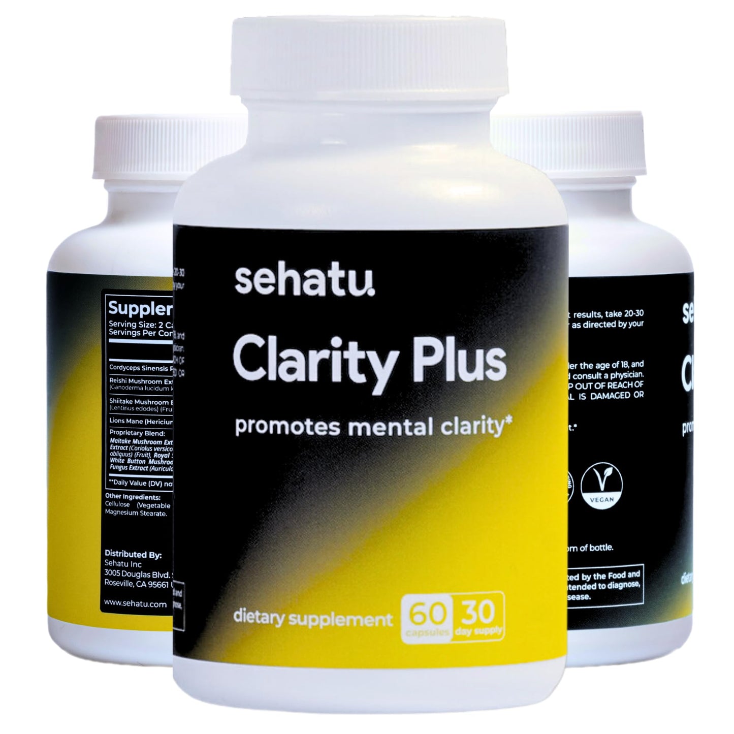 SEHATU Clarity Plus: Cognitive Wellness Supplement | 60 Count
