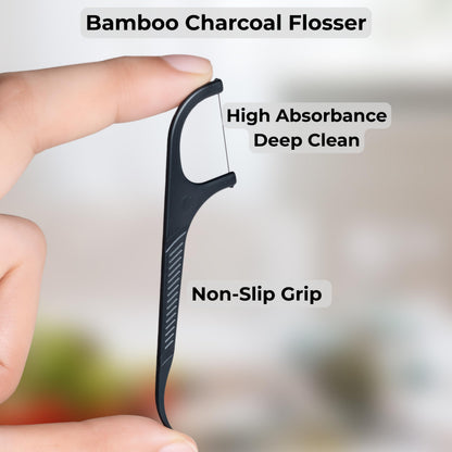 SelectShen Bamboo Charcoal Dental Floss Dispenser – 288 Total Flossers