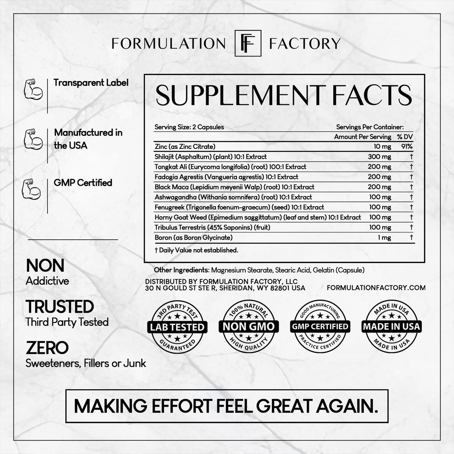 Formulation Factory Self Obsessed - 10-in-1 Masculinity Maximizer, 180 Count (Pack of 3)