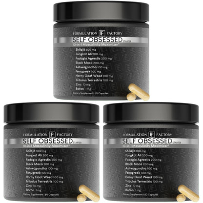 Formulation Factory Self Obsessed - 10-in-1 Masculinity Maximizer, 180 Count (Pack of 3)