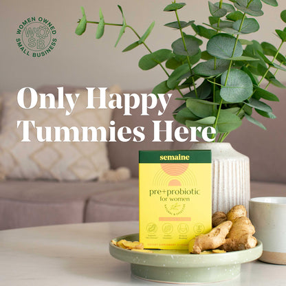 Semaine Super Powered Prebiotic + Probiotic for Women — Clinically Studied (20 ct) | Gut Health & IBS Relief