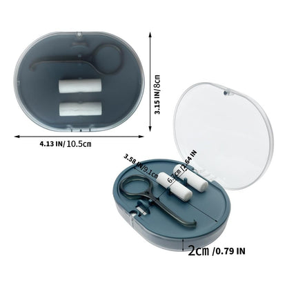 SENLIN DENTAL 2PCS Double-Layer Retainer Case with Built-in Mirror & Removal Tool
