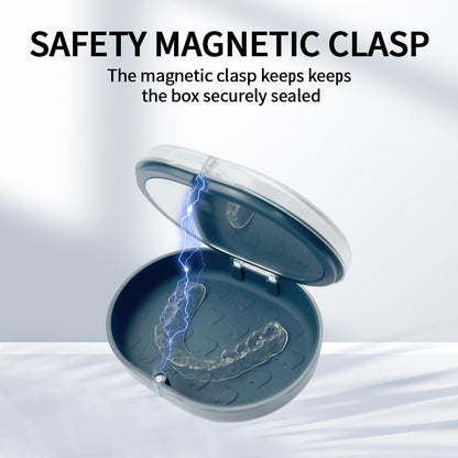 SENLIN DENTAL 2PCS Double-Layer Retainer Case with Built-in Mirror & Removal Tool