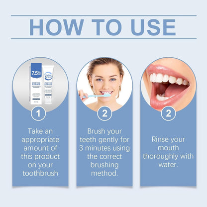 2-Pack Hydroxyapatite Toothpaste 7.5% – Enamel Protection & Fluoride-Free