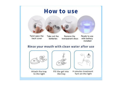 Sensitive Teeth Whitening Kit with LED Light Therapy | Safe At-Home Whitening