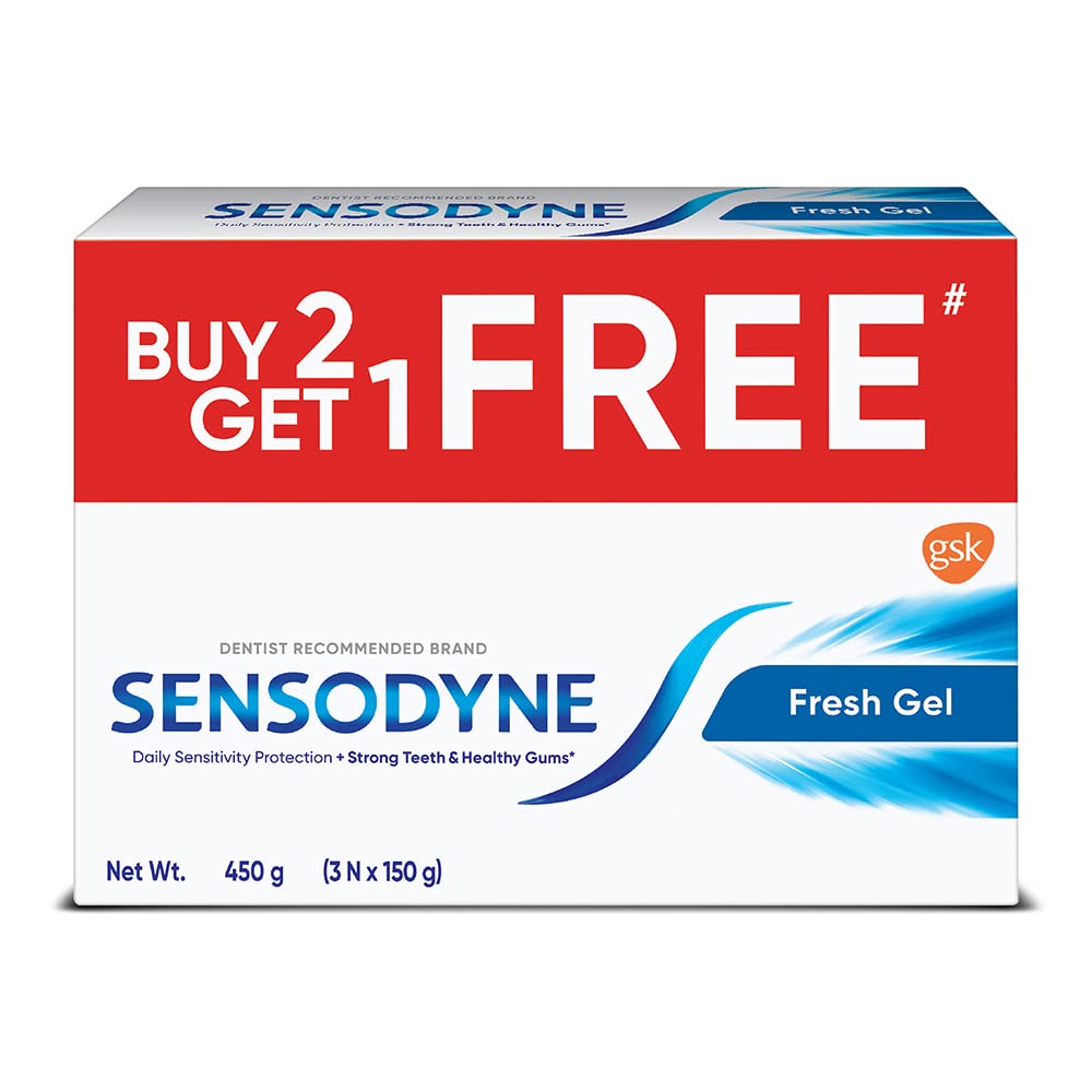 Sensodyne Fresh Gel Toothpaste Combo – Pack 3 x 150g