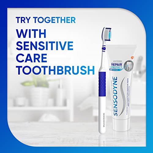 Sensodyne Repair and Protect Whitening Toothpaste – 3 x 3.4 oz for Sensitive Teeth & Cavity Prevention