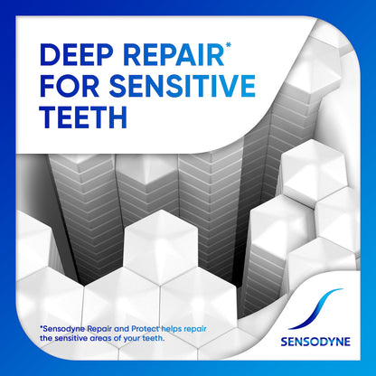 Sensodyne Repair and Protect Whitening Toothpaste, 3.4 oz | Sensitive Teeth & Cavity Prevention