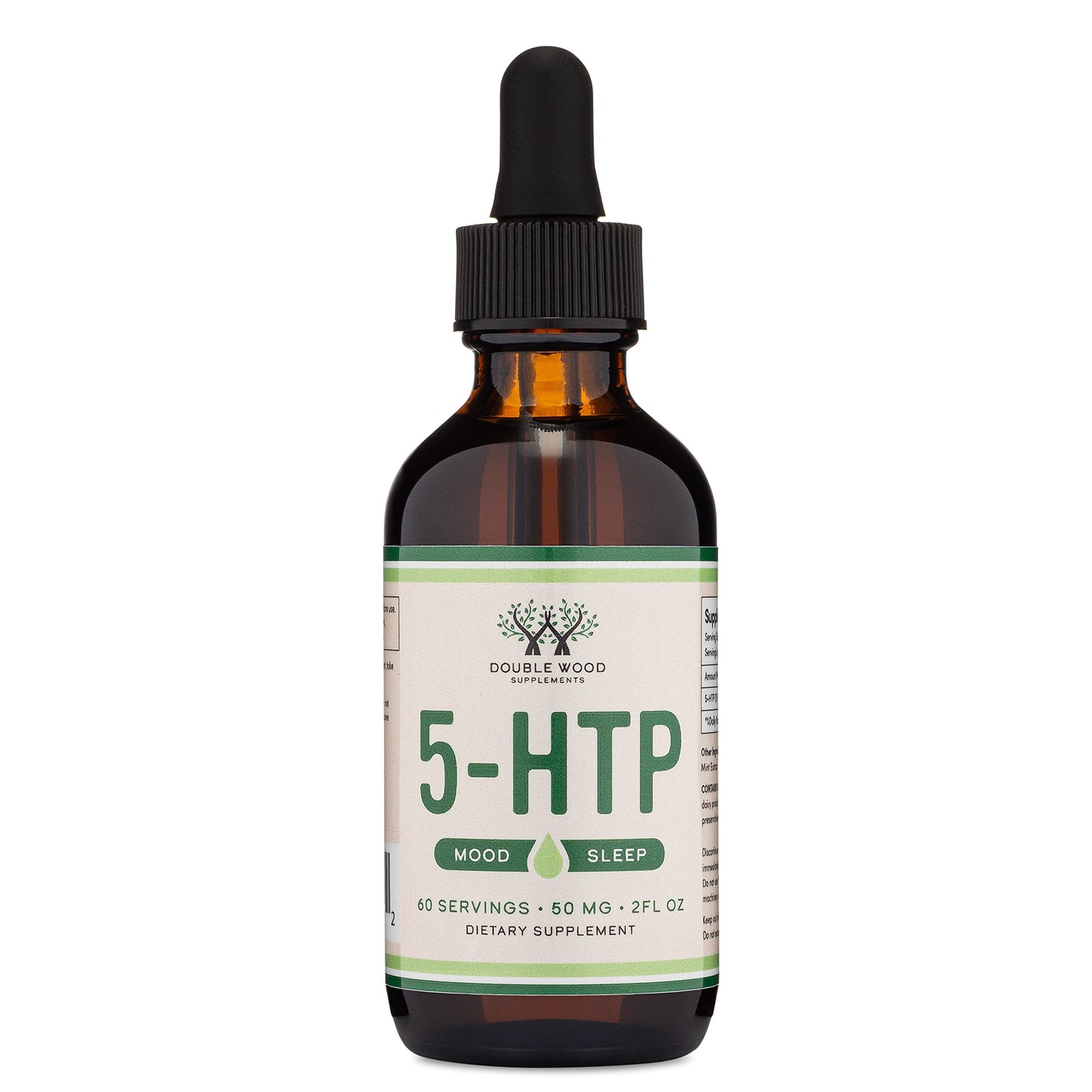 5-HTP Liquid Drops – 60 Servings of 50mg 99%+ 5-HTP | Serotonin Support by Double Wood