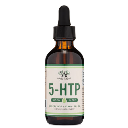 5-HTP Liquid Drops – 60 Servings of 50mg 99%+ 5-HTP | Serotonin Support by Double Wood