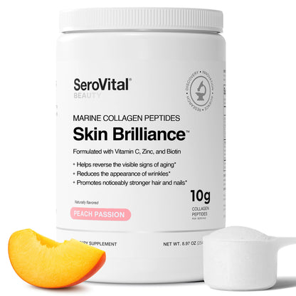 Serovital Skin Brilliance Marine Collagen – Type I & II, Skin, Hair & Nails, 8.97 oz