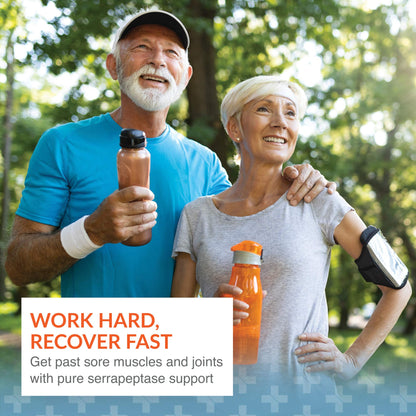 Arthur Andrew Medical Serretia Serrapeptase Formula for Muscle & Sinus Support | 90 Capsules