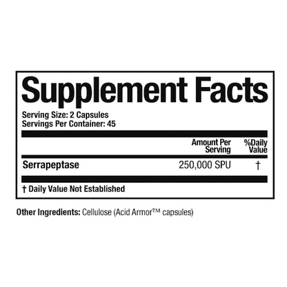 Arthur Andrew Medical Serretia Serrapeptase Formula for Muscle & Sinus Support | 90 Capsules