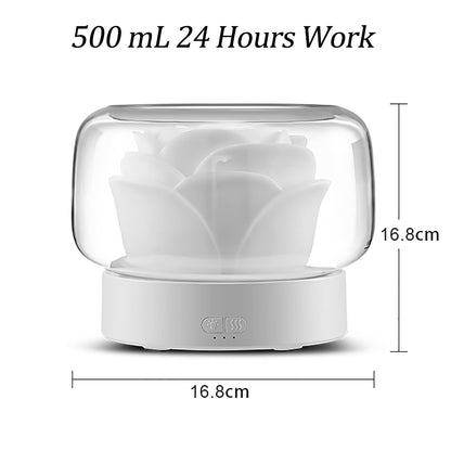 SEVEYEE 500ml Aromatherapy Diffuser for Large Rooms – White, 24H Run, Auto Off, 7 Color Lights