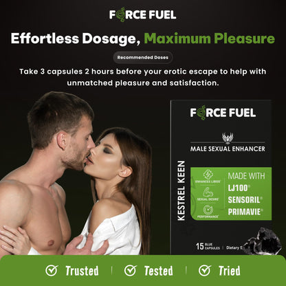 Sex Pills for Men – Last Longer in Bed and Enhance Erection Sensitivity – Includes Lab-Tested LJ100 Tongkat Ali, Sensoril Ashwagandha & PrimaVie Shilajit – 15 Caps for Men Aged 20-60 – Kestrel Keen