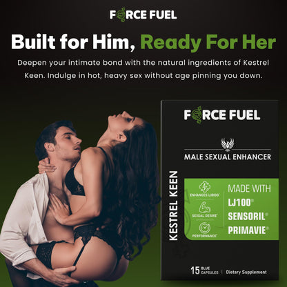 Sex Pills for Men – Last Longer in Bed and Enhance Erection Sensitivity – Includes Lab-Tested LJ100 Tongkat Ali, Sensoril Ashwagandha & PrimaVie Shilajit – 15 Caps for Men Aged 20-60 – Kestrel Keen