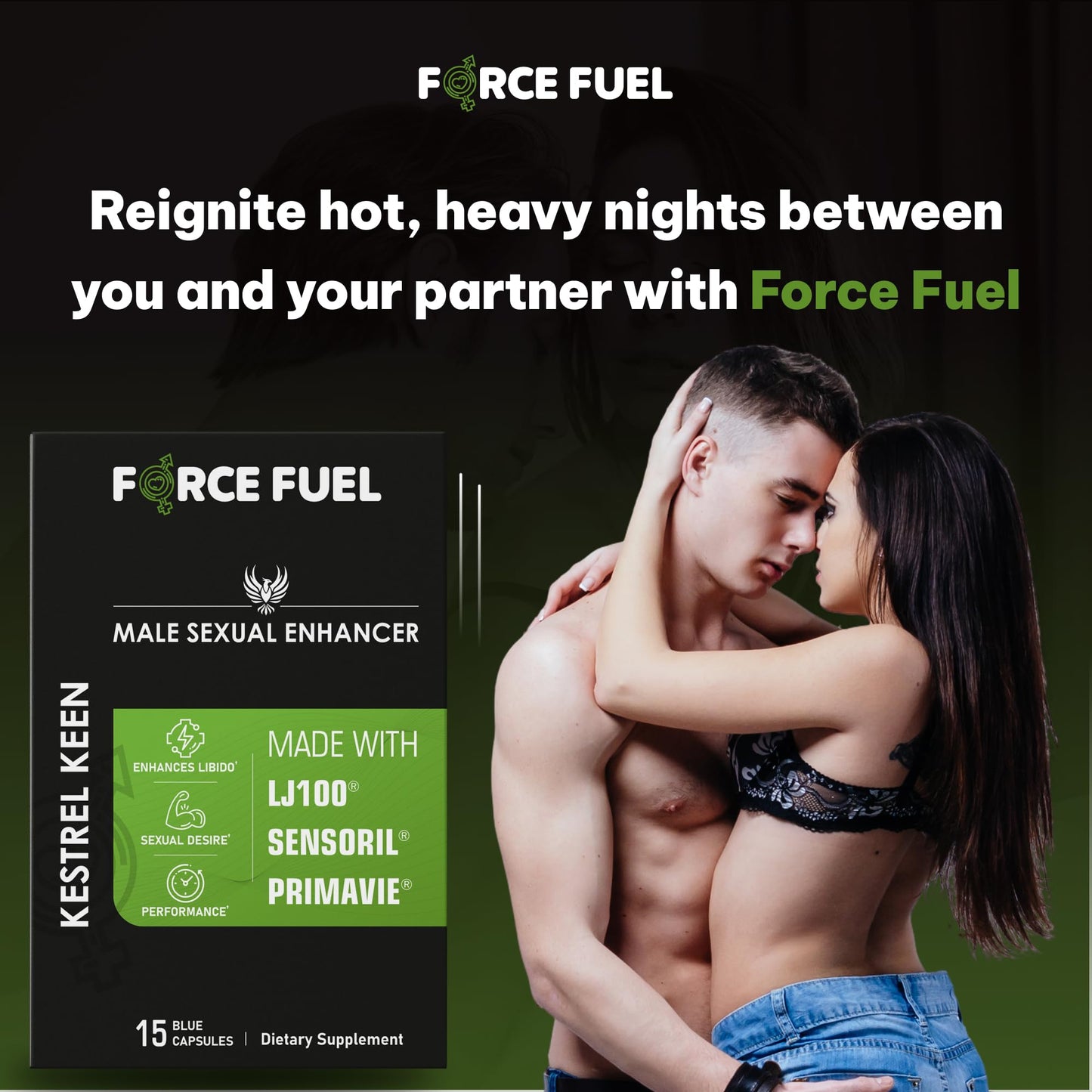Sex Pills for Men – Last Longer in Bed and Enhance Erection Sensitivity – Includes Lab-Tested LJ100 Tongkat Ali, Sensoril Ashwagandha & PrimaVie Shilajit – 15 Caps for Men Aged 20-60 – Kestrel Keen