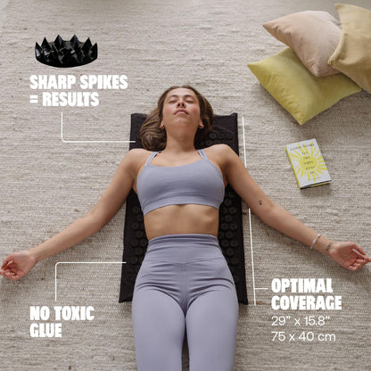 ShaktiMat Classic Acupressure Mat – Level 2 (Shakti Black) Stress Relief & Relaxation