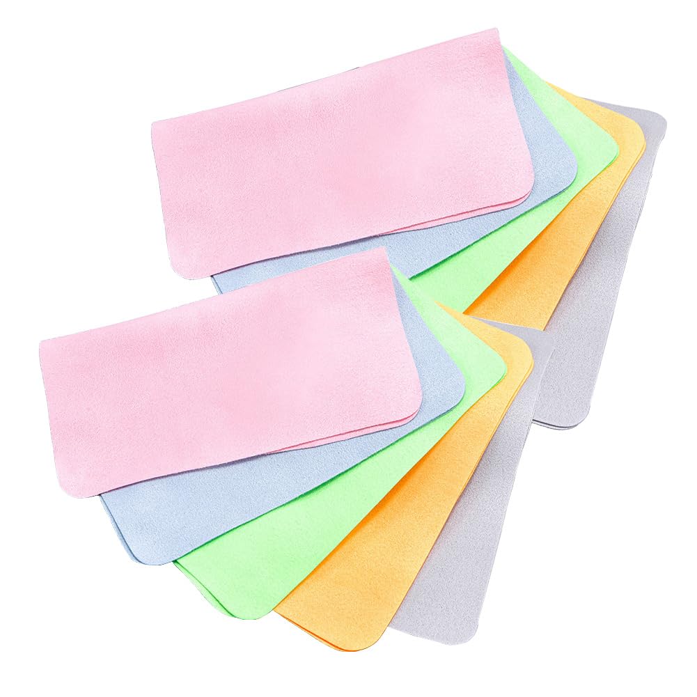Shammy Eyeglass Cleaning Cloths — Ultra Absorbent 230GSM, 10 Pack