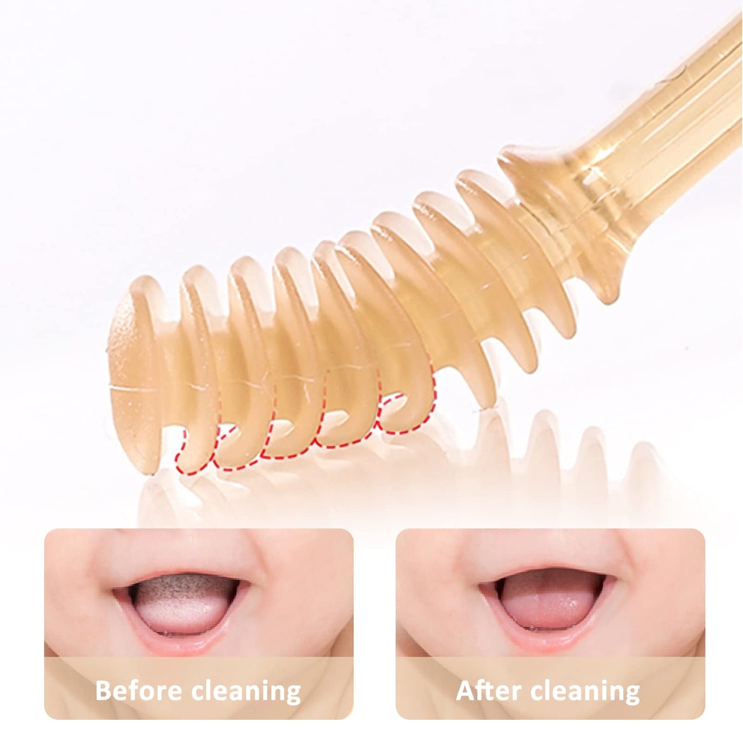 SHARE&CARE Baby Toothbrush & Tongue Cleaner – Soft Silicone for Toddler Oral Care