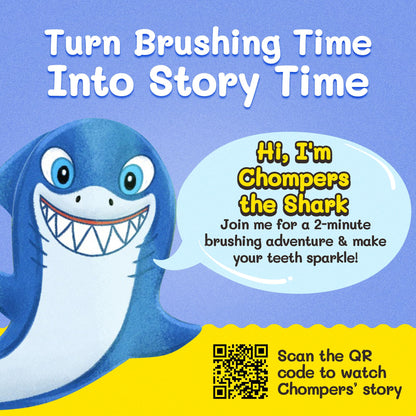 Kids Soft Bristle Shark Toothbrush 2+ | Gentle, Replaceable Head, Ergonomic Handle