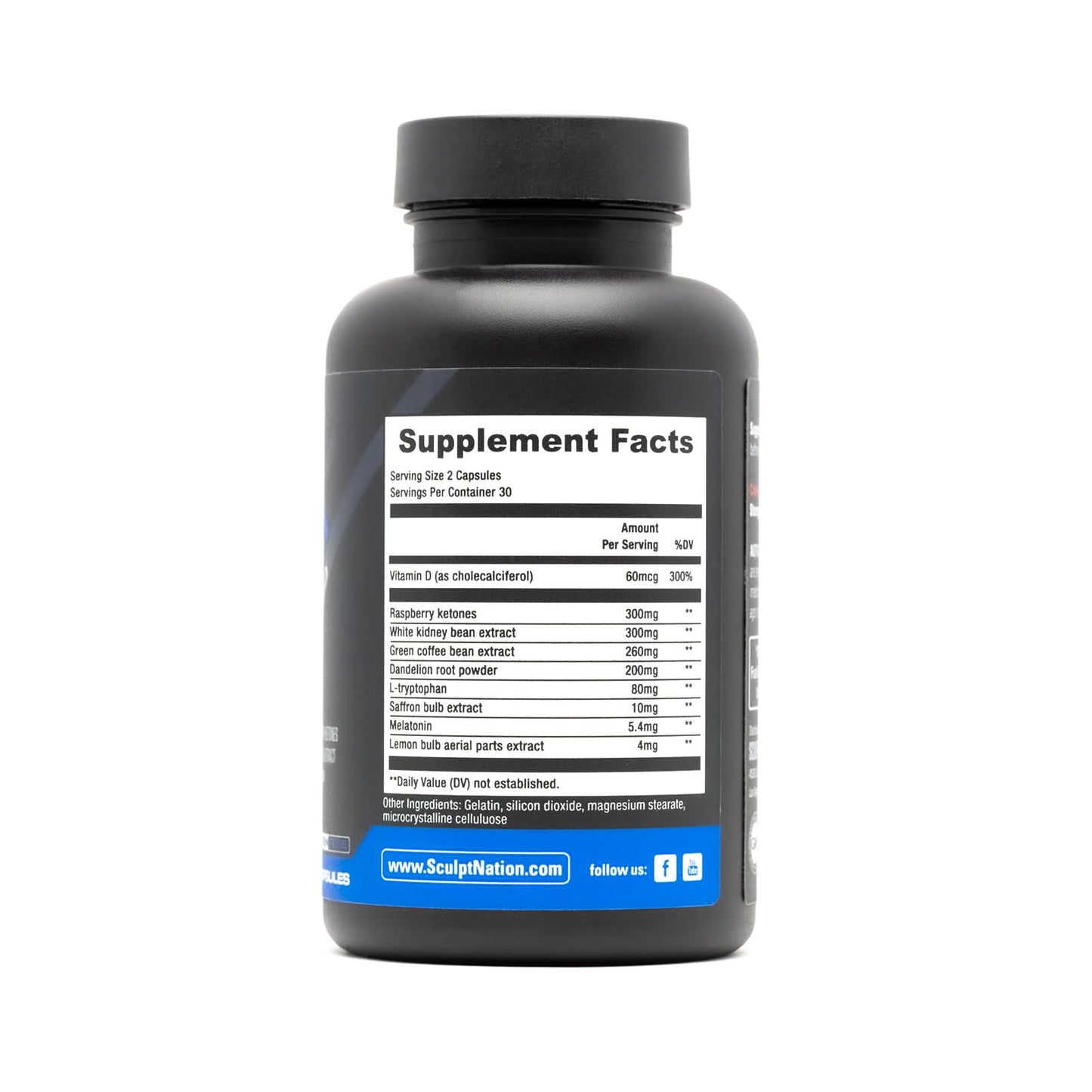 Sculpt Nation Burn PM by V Shred – Night Time Fat Burner (Gluten Free, 60 Capsules)