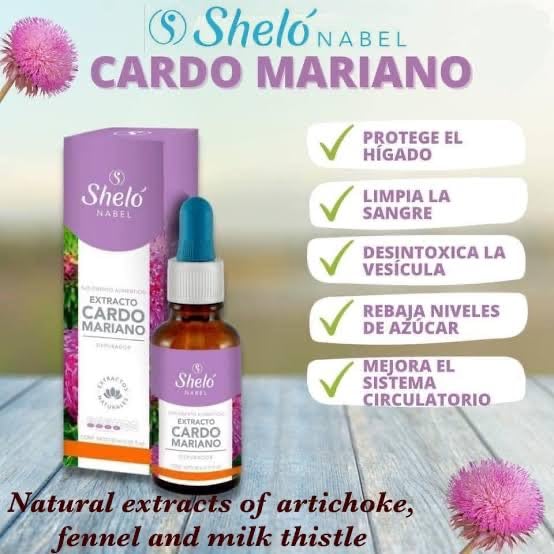 Sheló NABEL Milk Thistle & Artichoke Drops — Herbal Liquid Extract, 1 fl oz