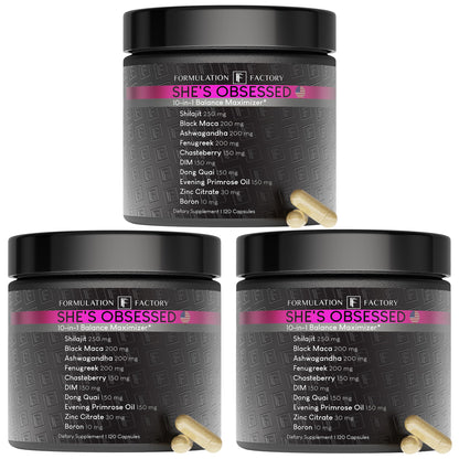 Formulation Factory She's Obsessed: 10-in-1 Hormone Balance Maximizer (360 Count, Pack of 3)