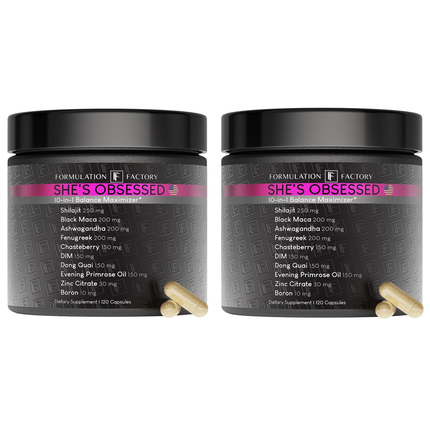 Formulation Factory She's Obsessed: 10-in-1 Hormone Balance Maximizer – 240 Count (Pack of 2)