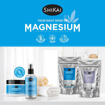 ShiKai Magnesium Body Ease Spray (3.75 oz) – Fragrance Free Topical Magnesium