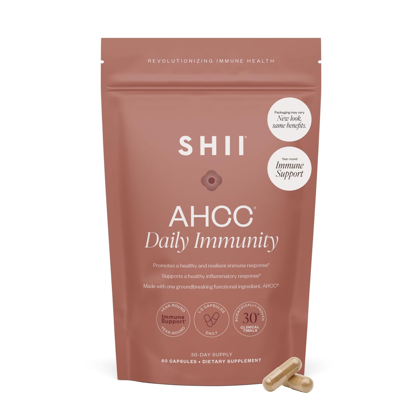 SHII AHCC Daily Immunity – 30-Day Supply | Vegan, Gluten-Free Immune Support