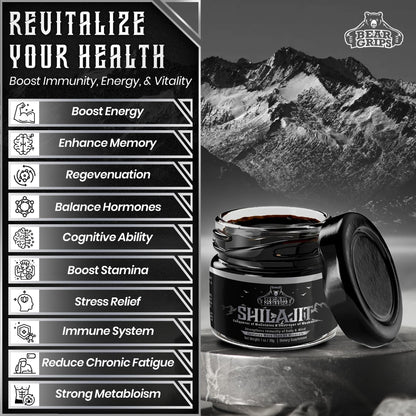 Shilajit Pure Himalayan Organic - Original Shilajit Resin 30g | 85+ Minerals & Fulvic Acid