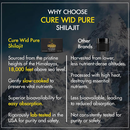 Pure Himalayan Shilajit – 94.5% Fulvic Acid, 500 mg (60 Servings) – USA Lab-Tested