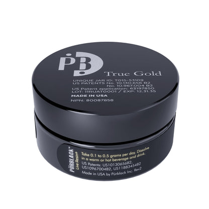 Pürblack Live Resin Pure Gold Shilajit – Organic, 80+ Minerals, USA Made | 30 Servings