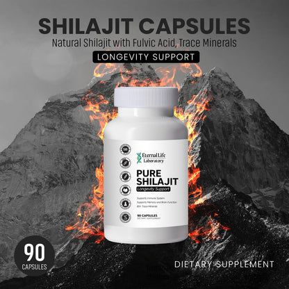 100% Pure Shilajit  Organic Himalayan Shilajit 1000mg | 85+ Minerals